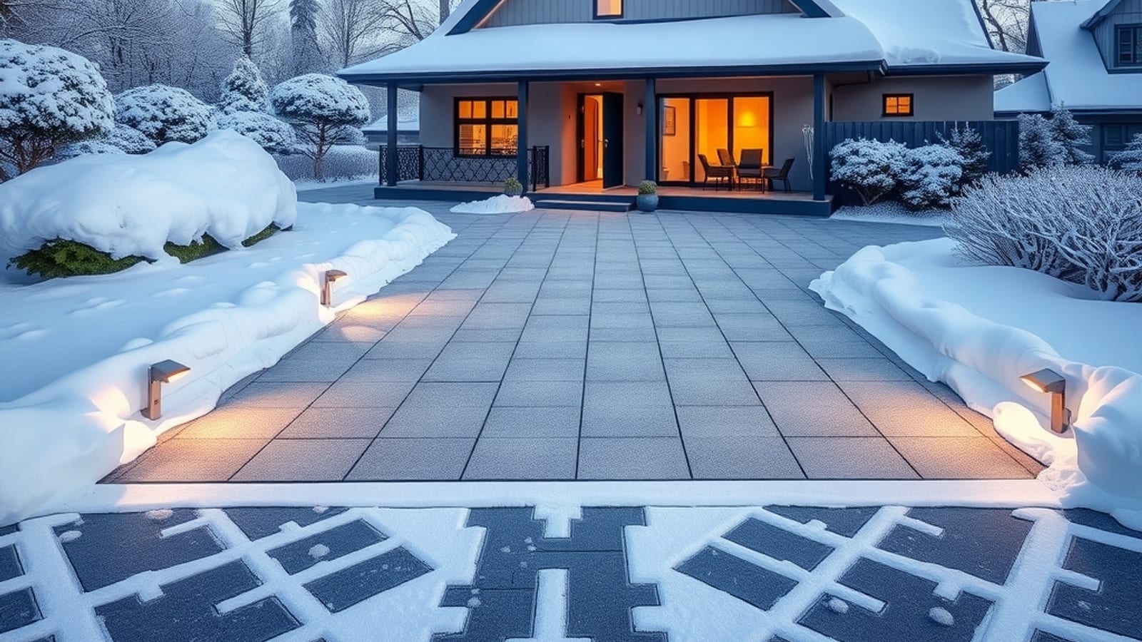 Markvärme i uppfart och trappa